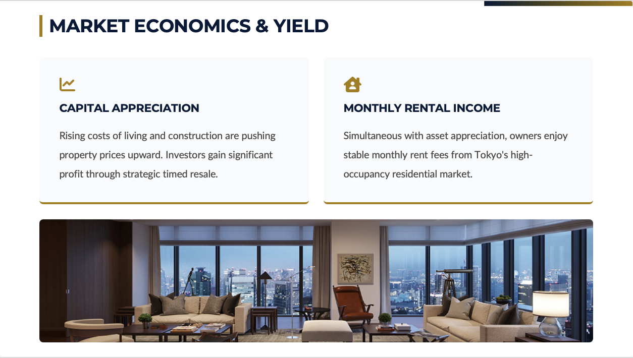 セブ英語倶楽部のビジネス英語プレゼン授業成果例｜3 Reasons to Invest in Tokyo 内容スライド