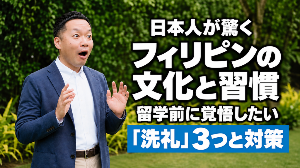 日本人が驚くフィリピンの文化と習慣｜留学前に覚悟したい「洗礼」3つと対策（驚いた表情の男性）